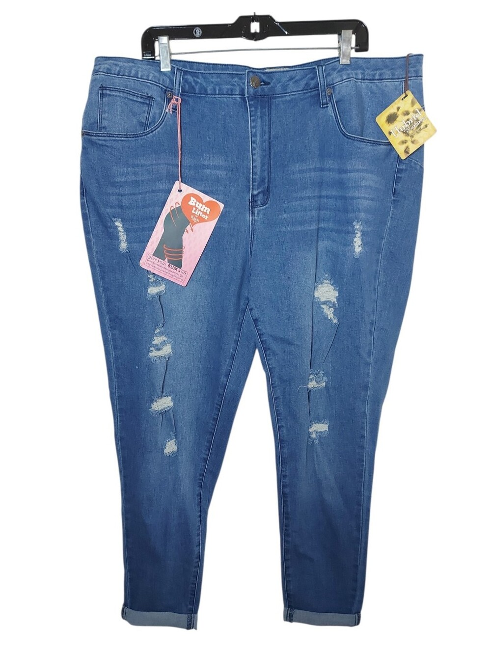 Hybrid And Company "Bum Lifter" Distressed Ripped Stretchy Jeans